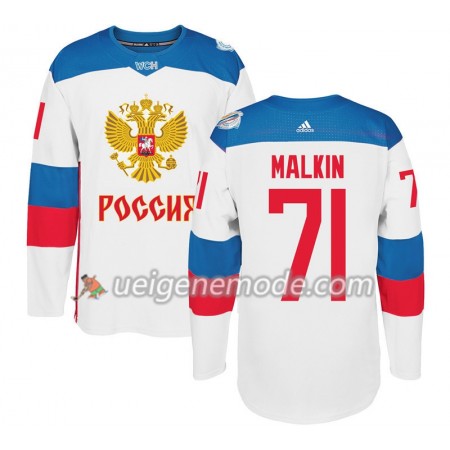 Russland Trikot Evgeni Malkin 71 2016 World Cup Weiß Premier